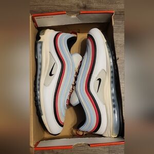 Nike Air Max 97 White with Red and Black Accents